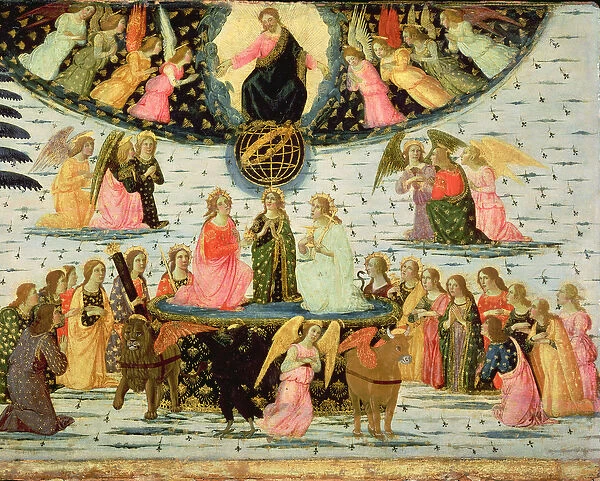 Triumph of Eternity, inspired by Triumphs by Petrarch (1304-74) (oil on panel)