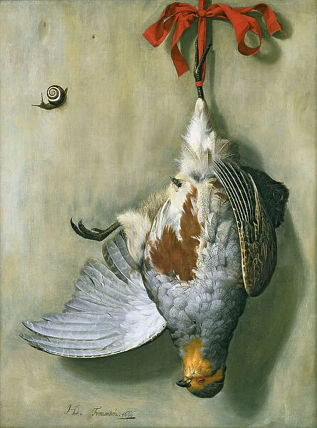 Trompe l Oeil with Partridge, 1666 (oil on canvas)