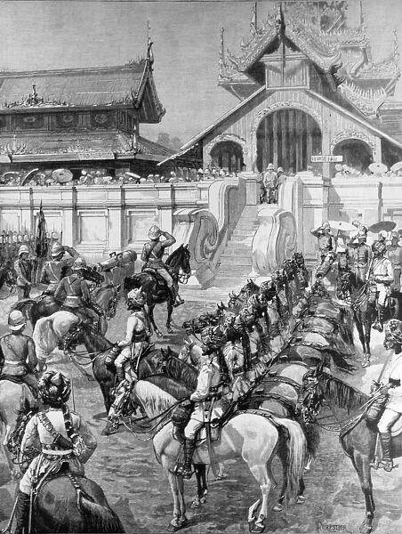 Our Troops in Burmah: Reception of General F. Roberts in Mandalay at the East Gate of the Palace