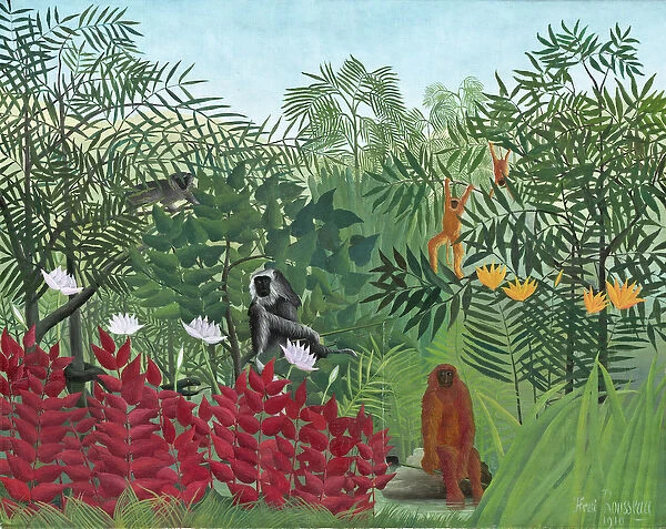 Tropical Forest with Monkeys, 1910 (oil on canvas)