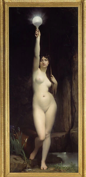 The truth. Personification of the truth. Painting by Jules Lefebvre (1836-1911), 1870