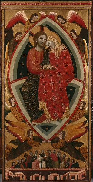 Tryptic of the Virgin, central panel (see also 279476 and 279478) (oil on panel)
