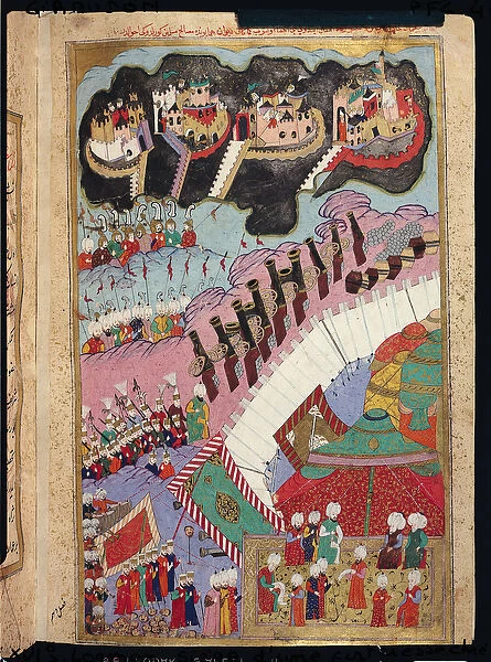 TSM H. 1524 The Forces of Suleyman the Magnificent (1484-1566) Besieging a Christian Fortress
