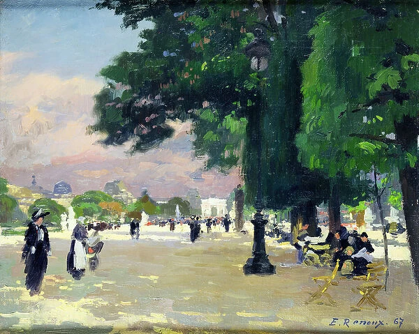 The Tuileries (oil on canvas)