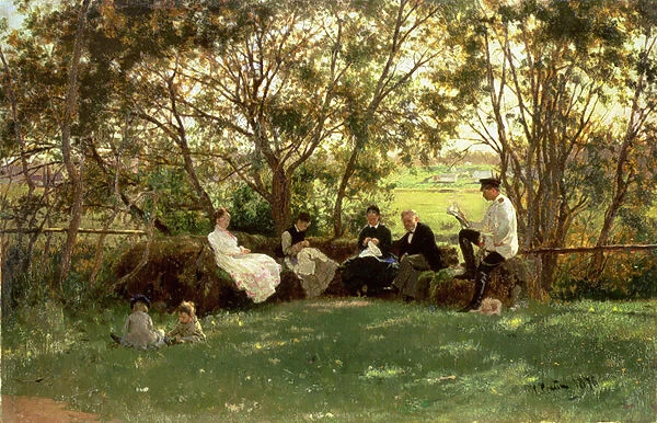 The Turf Bench, 1876 (oil on canvas)