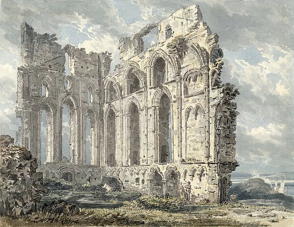 Tynemouth Priory, Northumberland, c. 1792-93 (w  /  c over pencil on paper)