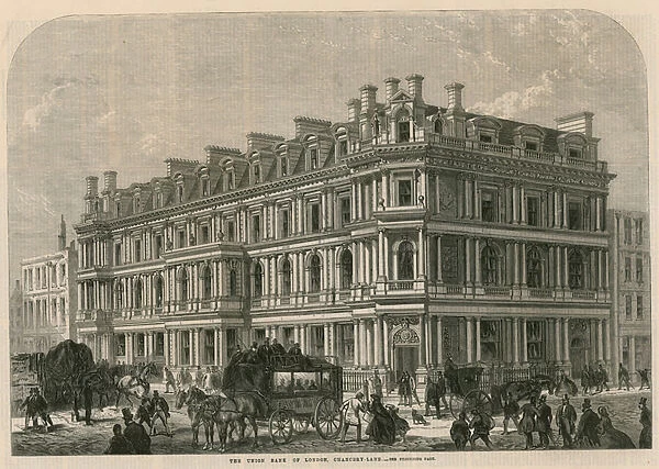 The Union Bank of London, Chancery Lane, London (engraving)
