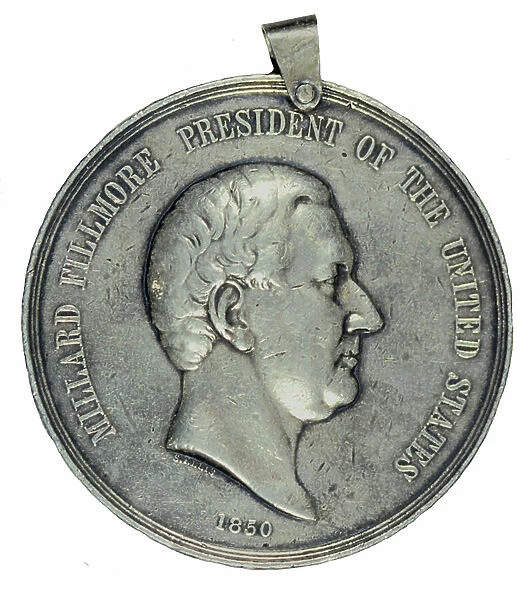 United States, President Millard Fillmore Indian Silver Peace Medal