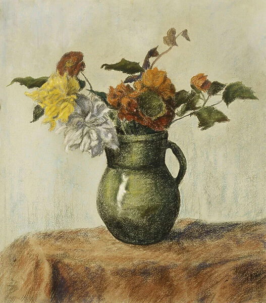 Vase of Flowers; Vase de Fleurs, c. 1900 (pastel on paper)