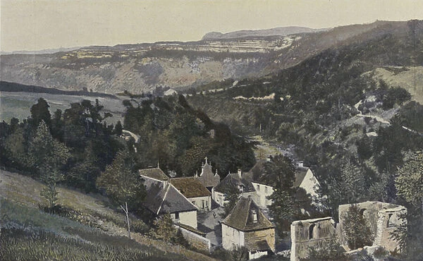 Vaucluse, Batiments de l Abbaye (colour photo)