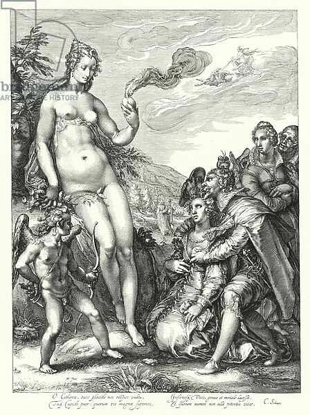 Venus, Cupid and the Two Pairs of Lovers (engraving)