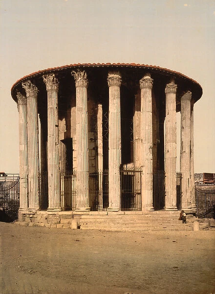 Vestas Temple, Rome, Italy, c. 1890-1900 (photomechanical print)