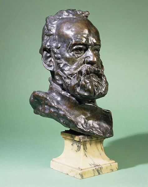 Victor Hugo, (bronze with brown patina)