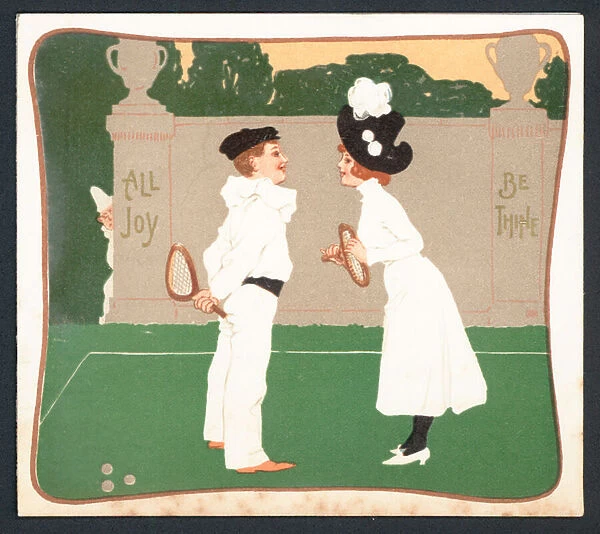 Victorian greetings card - All Joy Be Thine (chromolitho)