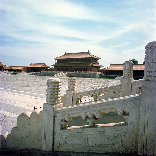 View of the central ramp leading from the Hall of Supreme Harmony, Ming Dynasty 1420