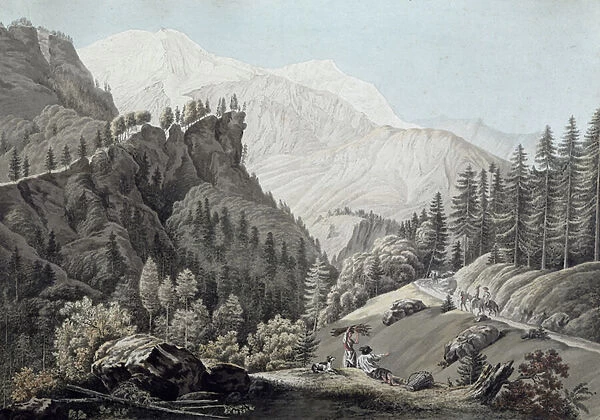 View of the Chamonix Valley, 1789 (coloured engraving)