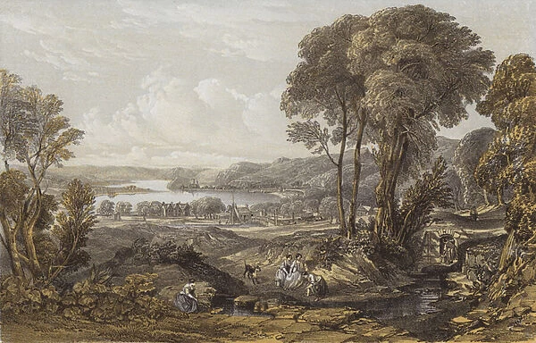 View of the Clyde above Erskine Ferry (chromolitho)