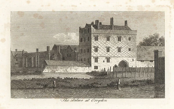 View of the dilapidated Croydon Palace in 1807. 1808 (engraving)