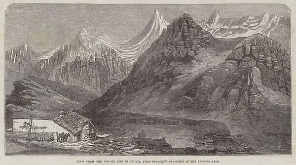 View from the Top of the Faulhorn, from Burfords Panorama of the Bernese Alps (engraving)