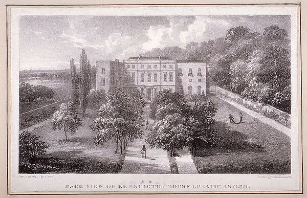 View of Kensington House Lunatic Asylum, c. 1830 (litho)