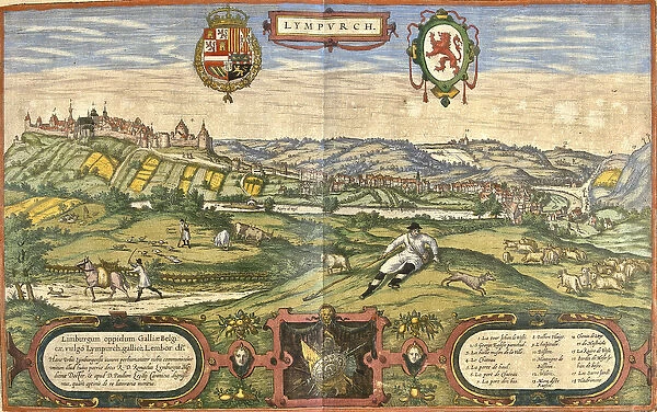 View of Limburg (Lympurch), Netherlands (etching, 1572-1617)