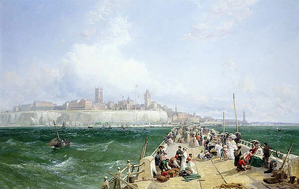 A View of Margate from the Pier, 1868 (oil on canvas)