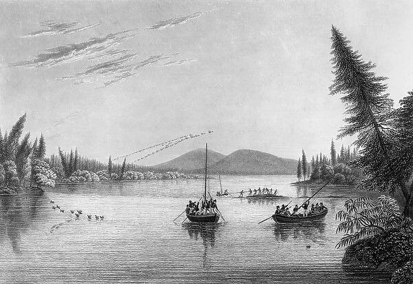 View from Morgans Rocks in Hill River, 1819 (engraving)
