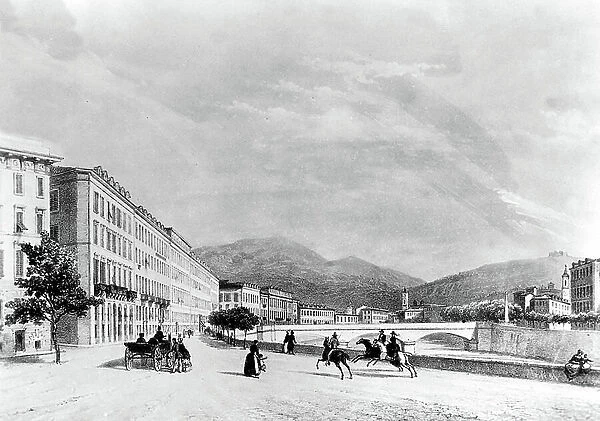 View of Nice after the city was unified with France by French emperor NapoleonIII treaty of Turin Italy 1860