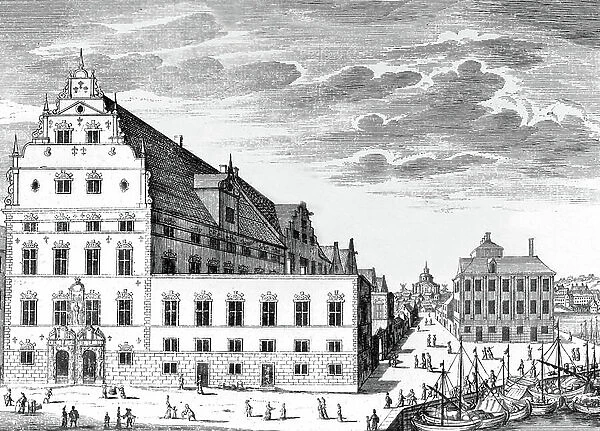 View of the Pipers Pallast in Stockholm Sweden 18th century, engraving