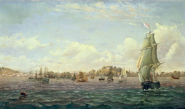 View of Singapore, 1859 (oil on canvas)