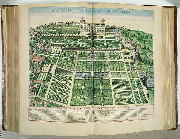 The Villa d Este Palace and Gardens, Tivoli, from Theatrum Civitatum'