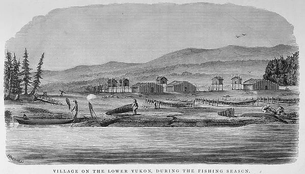 Village on the Lower Yukon, from Alaska and its Resources, by William H