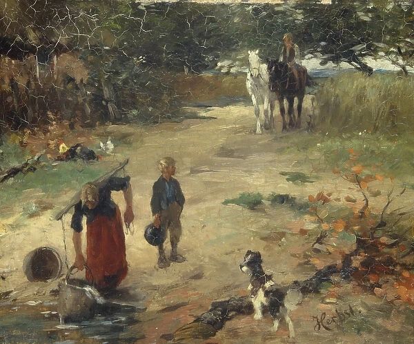 At the Village Pond, c. 1888 (oil on canvas)