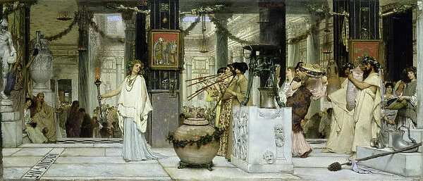 The Vintage Festival in Ancient Rome, 1871 (oil on canvas)