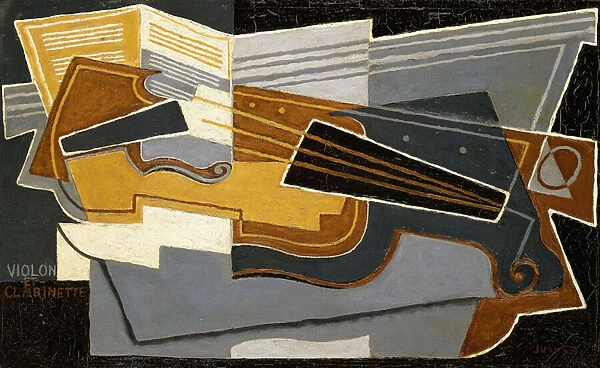 Violin and Clarinet, 1921 (oil on canvas)