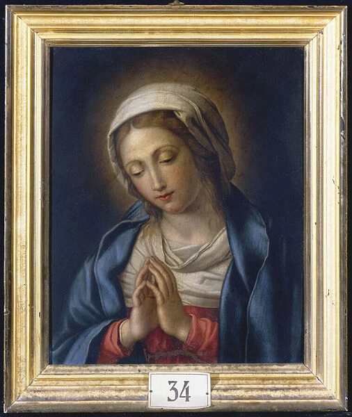 The Virgin at Prayer (oil on copper)
