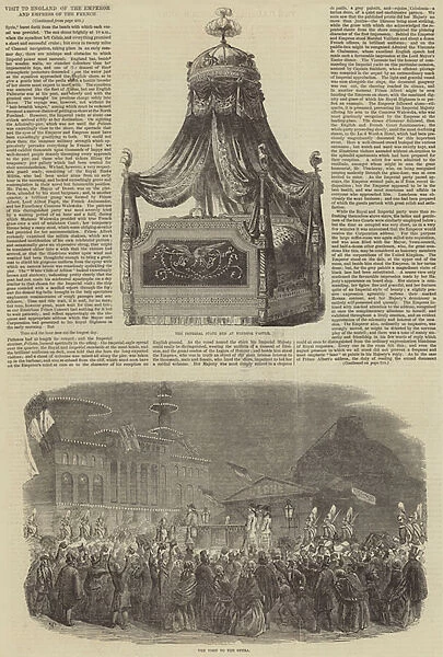 Visit to England of the Emperor and Empress of the French (engraving)