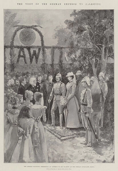 The Visit of the German Emperor to Palestine (engraving)