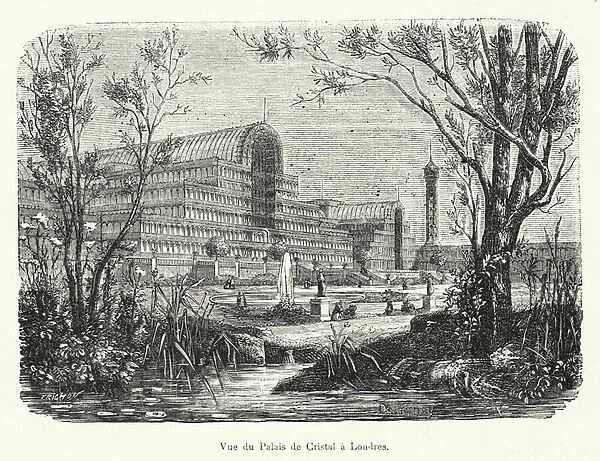 Vue du Palais de Cristal a Londres (engraving)