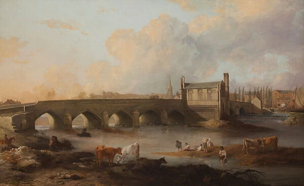 Wakefield Bridge and Chantry Chapel, 1793 (oil on canvas)