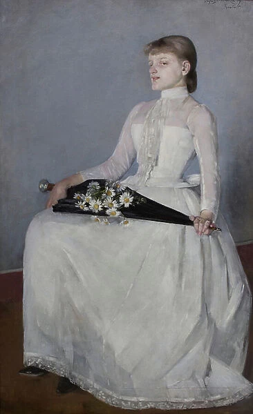 From a Walk or Lady in a White Dress, 1889 (oil on canvas)