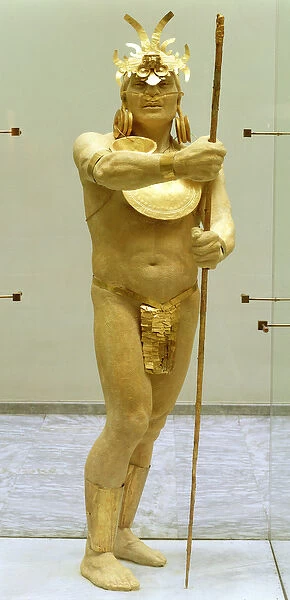 Warrior wearing gold ornaments (gold)