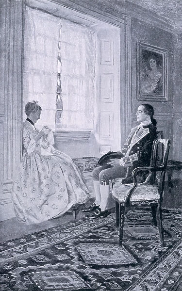 Washington and Mary Philipse, illustration from Colonel Washington by Woodrow Wilson, pub
