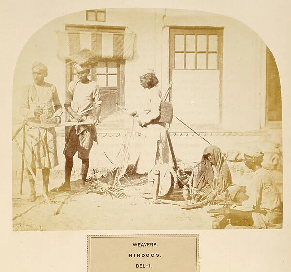 Weavers, Hindoos, Delhi, from The People of India, by J