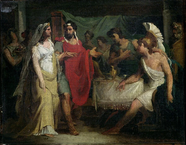 The Wedding of Alexander the Great (356-323 BC) and Roxana, 1810 (oil on canvas)