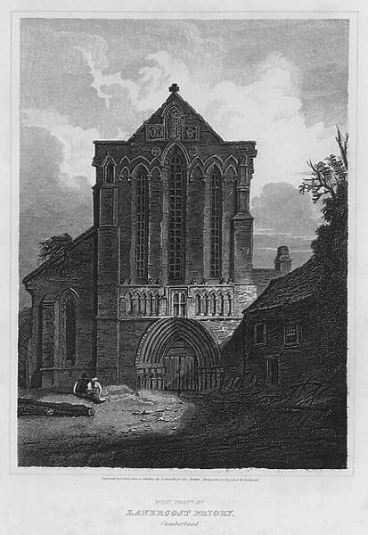 West Front of Lanercost Priory, Cumberland (engraving)