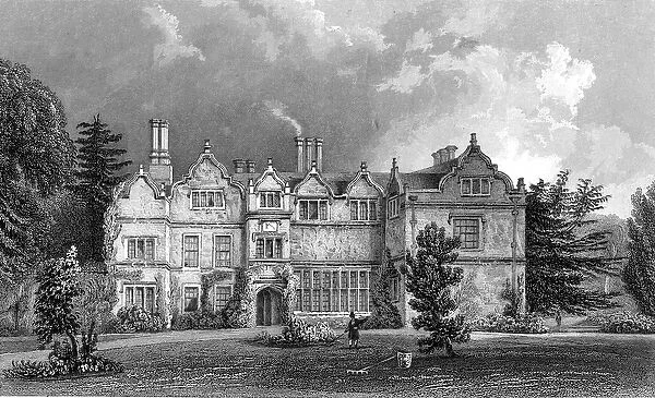 West Front of Spains Hall, Essex, engraved by John Rogers, 1832 (engraving)