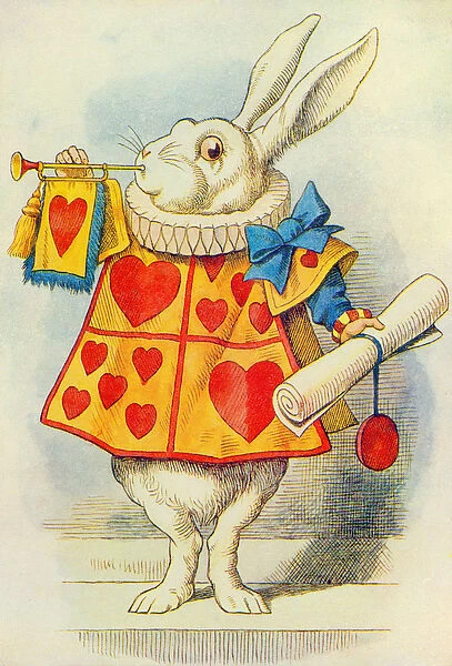 The White Rabbit, illustration from Alice in Wonderland by Lewis Carroll
