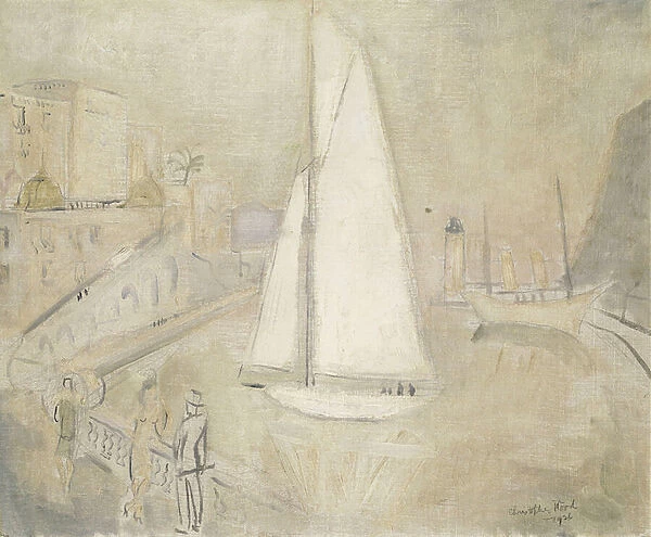 The White Yacht in Monte Carlo, 1926 (oil on canvas board)