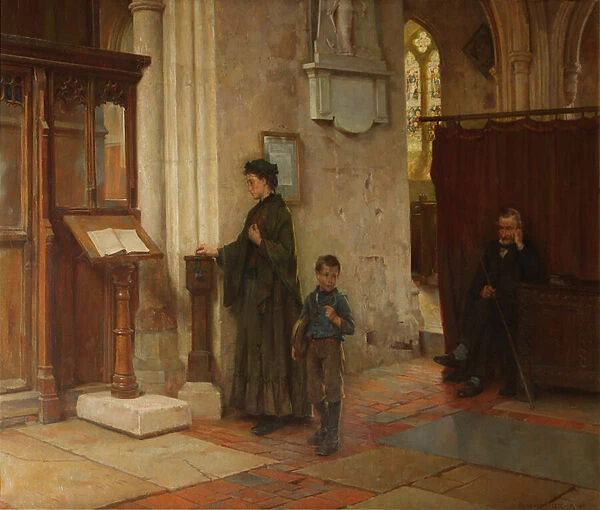 The Widows Mite, 1890 (oil on canvas)
